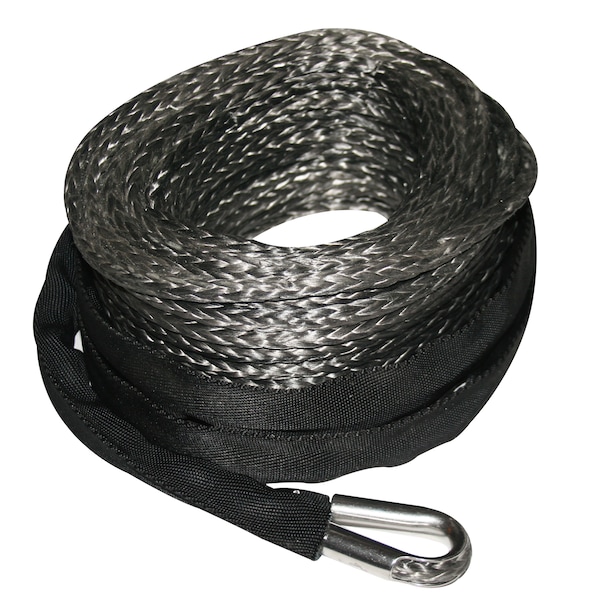 Bulldog Winch Synthetic Rope - 12mm x 80' Grey 20288 - main